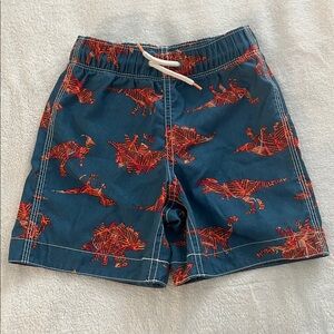 GAP Blue and Orange Swim Shorts with Dinosaur print - 3T